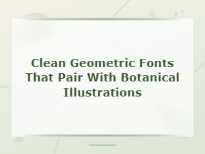 Clean Geometric Fonts That Perfectly Pair with Botanical Illustrations